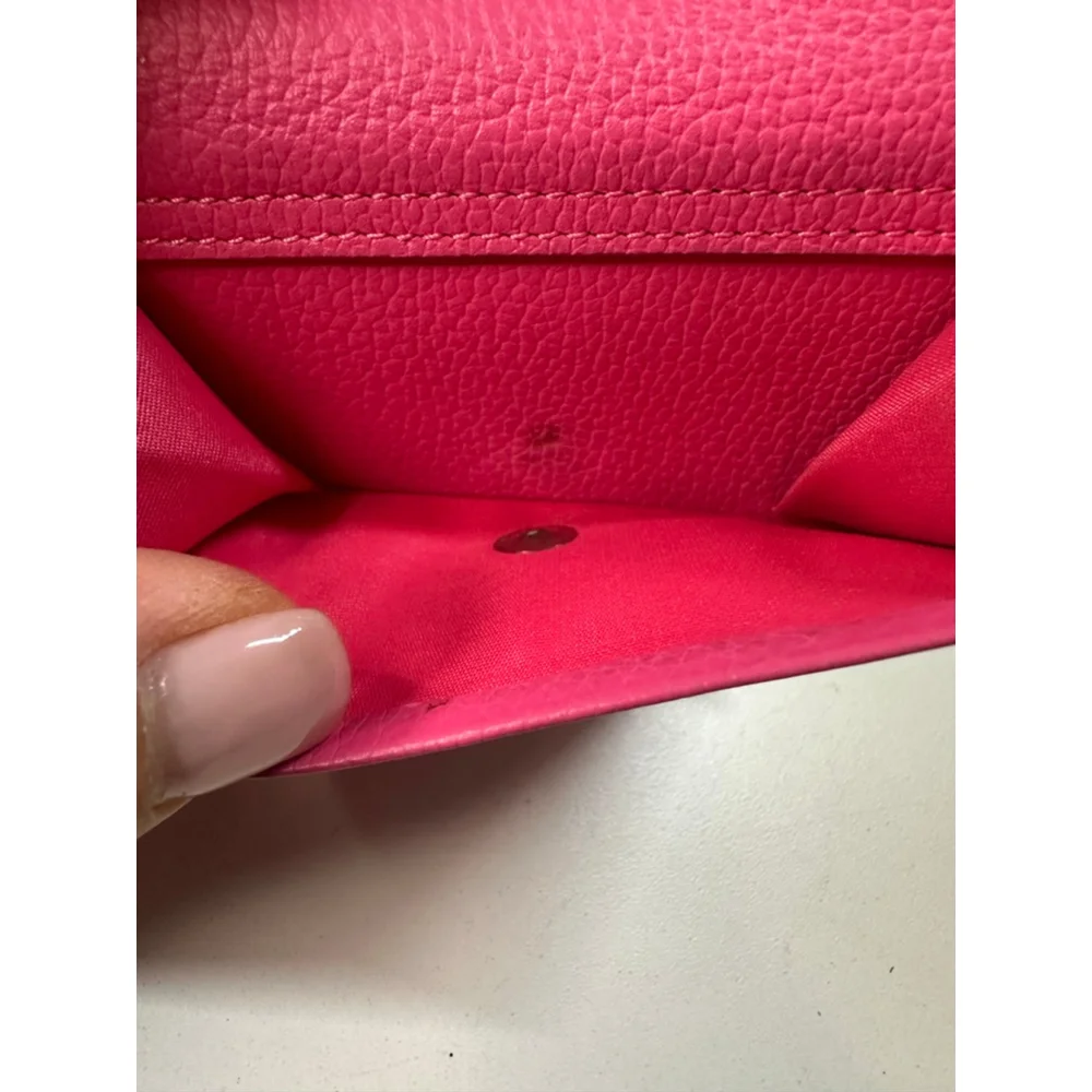 Women's MCM Pink Leather Tri-Fold Wallet